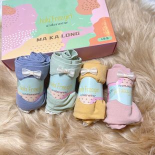 Macaron Sweet ~ японские и корейские простые женские трусы в стиле милой девушки с кружевным бантом, эластичные дышащие Хлопковые женские трусы