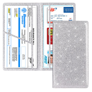 New color car insurance policy protective case car registration certificate insurance policy leather case PU leather card case wallet