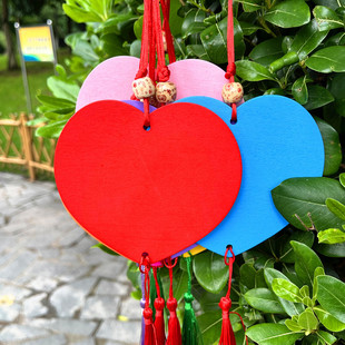 Love color wish card wish card wind chime decorative wooden card tourist attractions crafts tag can be printed