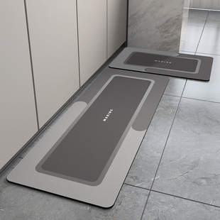 Kitchen Floor Mat Simple Diatom Mud Floor Mat Household Absorbent Quick-drying Wear-resistant Foot Mat Non-slip Long Restaurant Floor Mat
