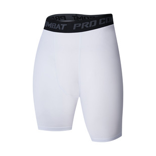 In stock sports fitness cropped pants men's basketball sweat-absorbent quick-drying PRO high elastic tight running training bottoming shorts