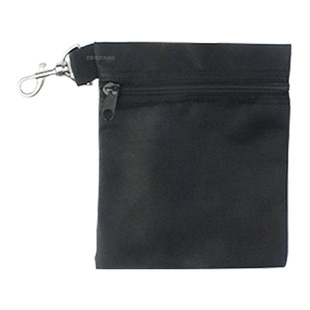 Golf Square Storage Bag Polyester Fabric Swivel Press Hanging Buckle Zipper Closure 8 Ball Small Waist Bag