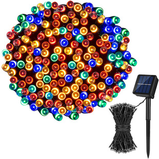 Солнечная световая гирлянда по всему свету Sky Star String Light восемь функциональных праздничных уличных водонепроницаемых рождественских огней Амазонка взрывы освещения
