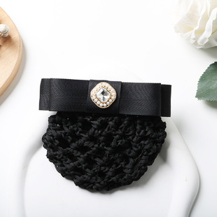 Professional hair flower nurse hair net small fragrant wind bow pearl hair accessories bank stewardess postal spring hairpin