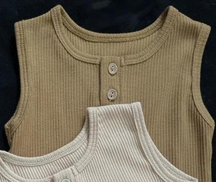 2024 spring and summer JK new color Lanjing modal cotton super comfortable thread high-end Morandi children's sleeveless vest NY