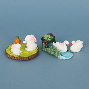 Dollhuose doll house mini simulation spring, summer, autumn and winter decorations animal model ornaments diy scene accessories