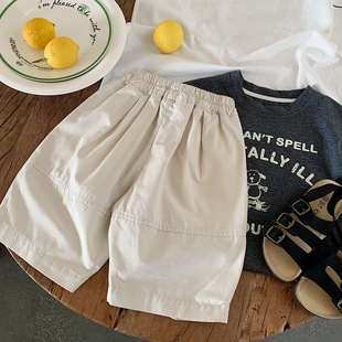 Children's Cropped Pants Boys' Casual Shorts Baby Loose Sports Pants 2025 Summer Breathable Straight Pants for Boys