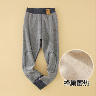 Autumn and Winter German Velvet Warm Pants Children's New Striped Double Thickened Autumn Pants Boys and Girls Inner Wool Pants