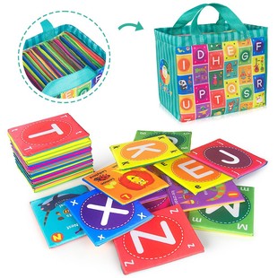 Letter quiet shredded cloth book Baby Velcro early education Enlightenment 6 months baby toy 0-1 years old can bite