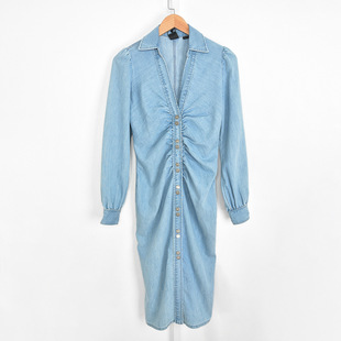 in stock clearance Denim waist dress women's 50841