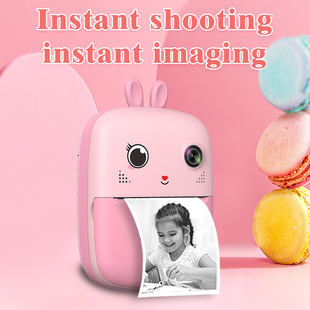 Детская цифровая HD двойная камера Polaroid с большим экраном, 4000 Вт, мультяшная фотокамера с мгновенной печатью, подарочная машина