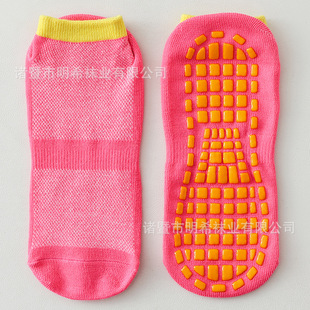 Factory non-slip socks wholesale trampoline socks playground indoor floor socks mesh breathable summer thin yoga socks