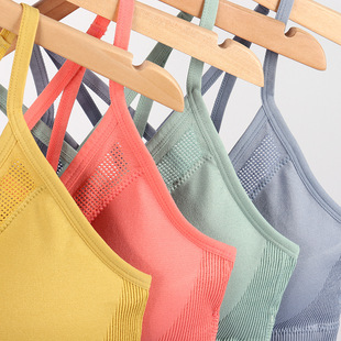 Sling Summer Mesh Breathable Sports Underwear Women's Beautiful Back Yoga Fitness Outdoor Running Push-up Shockproof Underwear Bra