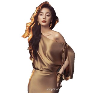 New Photo Studio Portrait Photo Clothing, Fashionable Elegant, High-End, Light and Mature Female Magazine Style Image Photo Photography Dress