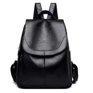 Backpack Women 2024 New Autumn Fashion Soft Leather Bag Casual Backpack Large Capacity Travel Student Women's Backpack