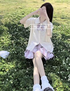 Japanese College Style Original jk Shirt Female Student Korean School Uniform Raspberry Black Tea Paid Skirt Two-piece Uniform Set