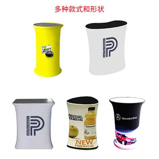 Internal luminous promotion table folding billboard fast curtain show advertising light box shelf hydraulic front desk display promotion table