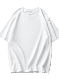 Pure Cotton T-shirt Heavy Weight White Half-sleeved Short-sleeved Men's T-shirt Men's and Women's Same Style Half-sleeved Plus logo man T-shirt