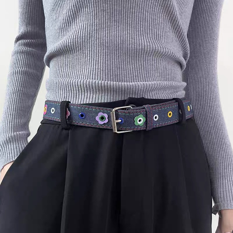 Vintage American-Style Silk Scarf Belt for Women, 2026 New Model, High-End and Elegant Jeans Waist Chain, Niche Design Belt