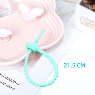 Factory wholesale multi-function data cable tie with reusable telescopic Chuck design silicone color cable tie