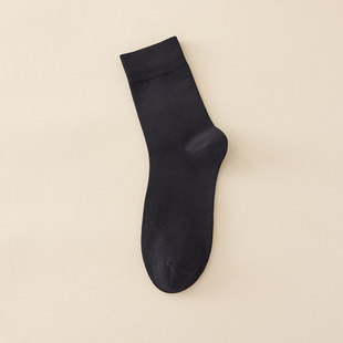 100 pure cotton socks men's business socks antibacterial deodorant breathable Men's mid-tube socks Four Seasons solid color men's socks summer