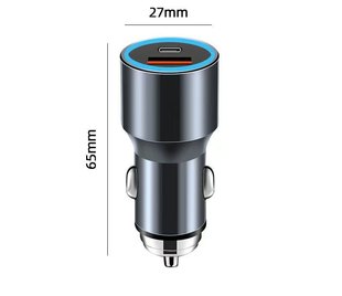 Popular Car Charger, One to Three Car Chargers, Super Fast Charging, Digital Display Car Charger, Built-In Cable, Aluminum Alloy Car Charger