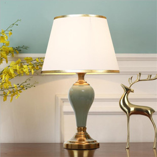 Factory in stock American Ceramic Table Lamp Home Bedroom Living Room Fashion Warm Hotel Bedside Table Lamp Gift Table Lamp