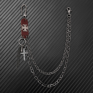 Punk New Jeans Accessories Hip Hop Retro Cross Pendant Waist Chain Personality Punk Rock Pant Chain