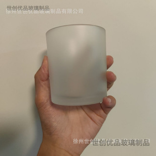 Оптовая прозрачная стеклянная свеча чашка DIY ароматерапия свеча подсвечник квадратный круглый маленький логотип чашки свечи