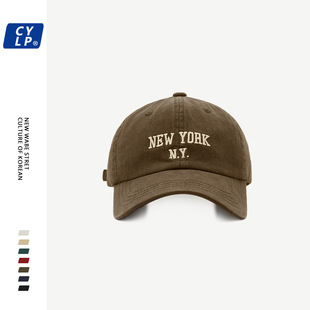 Korean Embroidered Soft Top Baseball Cap Men's Internet Popular Street Shooting Autumn and Winter Korean Fashion Face Small Cap Women Wholesale