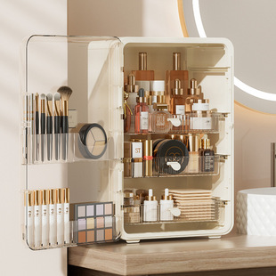 Cross-border Foldable Cosmetic Storage Cabinet Drawer Dressing Table Storage Rack Large Capacity Multifunctional Desktop Storage