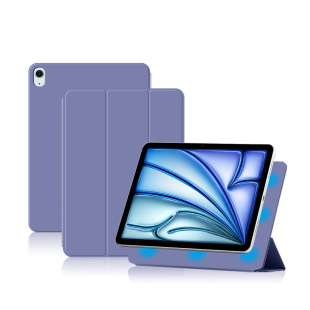 Suitable for new 2024 iPad air13 flat protective case Apple 13 inch magnetic double-sided clip tri-fold leather case