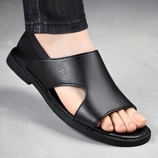 Sandals Men's Summer New Non-slip Waterproof Sandals Men's Soft Bottom Wear-resistant Middle-aged Men's Sandals Dual-purpose Sandals