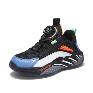 Children's Shoes Boys sneaker 2024 New Autumn and Winter Non-slip Soft Sole Running Shoes Large Children's Swivel Buckle Sneakers