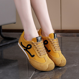 Flat Training Shoes Women 2025 Spring New Korean Style Lace-up Sports Casual Shoes Fashion Forrest Gump Shoes Women YL2001