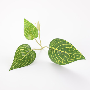Simulation Plant 4-leaf Green Rose Furniture Decoration Indoor Plant Accessories Big Trigeminal Green Rose Photography Layout Props