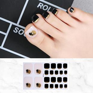 ZF three-dimensional pattern toenail sticker 3D imitation diamond nail art patch waterproof lasting white toenail full paste