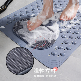 Bathroom floor mat solid color non-slip massage mat environmental protection PVC waterproof toilet hotel toilet floor mat a generation of hair