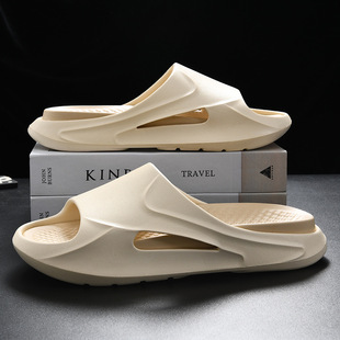 New Slippers Men's Summer Fashionable Simple Outer Wear Thick Bottom Non-slip Outdoor Sports Leisure Beach Men's One-word Shops