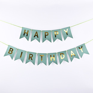 Source wholesale birthday glitter powder party fishtail flag bronzing decoration happy birthday letter arrangement supplies