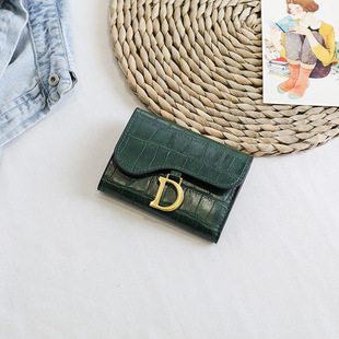 Retro small wallet women's 2022 new Korean fashion simple short wallet credit card set coin purse factory goods