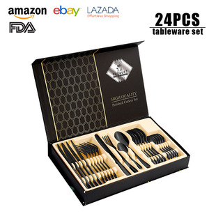 Tableware set посуда из нержавеющей стали 1010 серии западные ножи вилка ложка 24 комплекта сетка красная раскладушка в штучной упаковке
