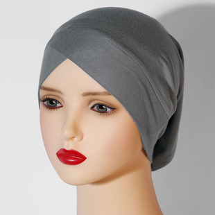 Rayon non-Pilling multi-color forehead cross tube cap solid color mercerized cotton base cap one-piece delivery famous headscarf cap