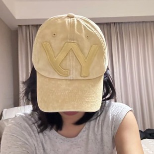 Spot Korean openyy Old Letter Embroider Hat Men's and Women's Casual Baseball Cap Fashionable Face-showing Small Peaked Cap