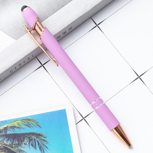 Multifunctional Capacitor Ballpoint Pen Press Metal Pen Business Oil Pen Printable logo Press Aluminum Rod Touch Screen Pen