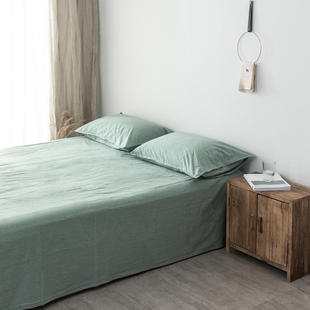 Washed Cotton Bed Sheet for Four Seasons Universal Single Single-Piece Cotton Summer Dormitory Bedded Single Bed Sheet
