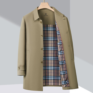 High-end Lapel Jacket Men's Middle-aged and Elderly Dad's Business Casual Spring and Autumn Loose plus size Plus Size Oversized Jacket