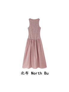 Homemade European and American style foreign trade new women's ZA fashion simple check midi dress 3067329