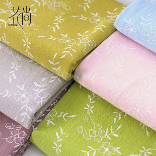 Cotton Wash Fabric Children's Clothing Fabric Shirt Skirt Imitation Embroidered DIY Handmade Cotton and Nax Wash Crepe Printed
