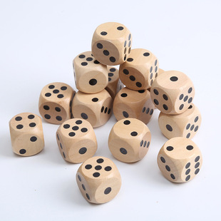 in stock direct 16mm wood color solid wood dice game round sieve wine order mahjong color dice